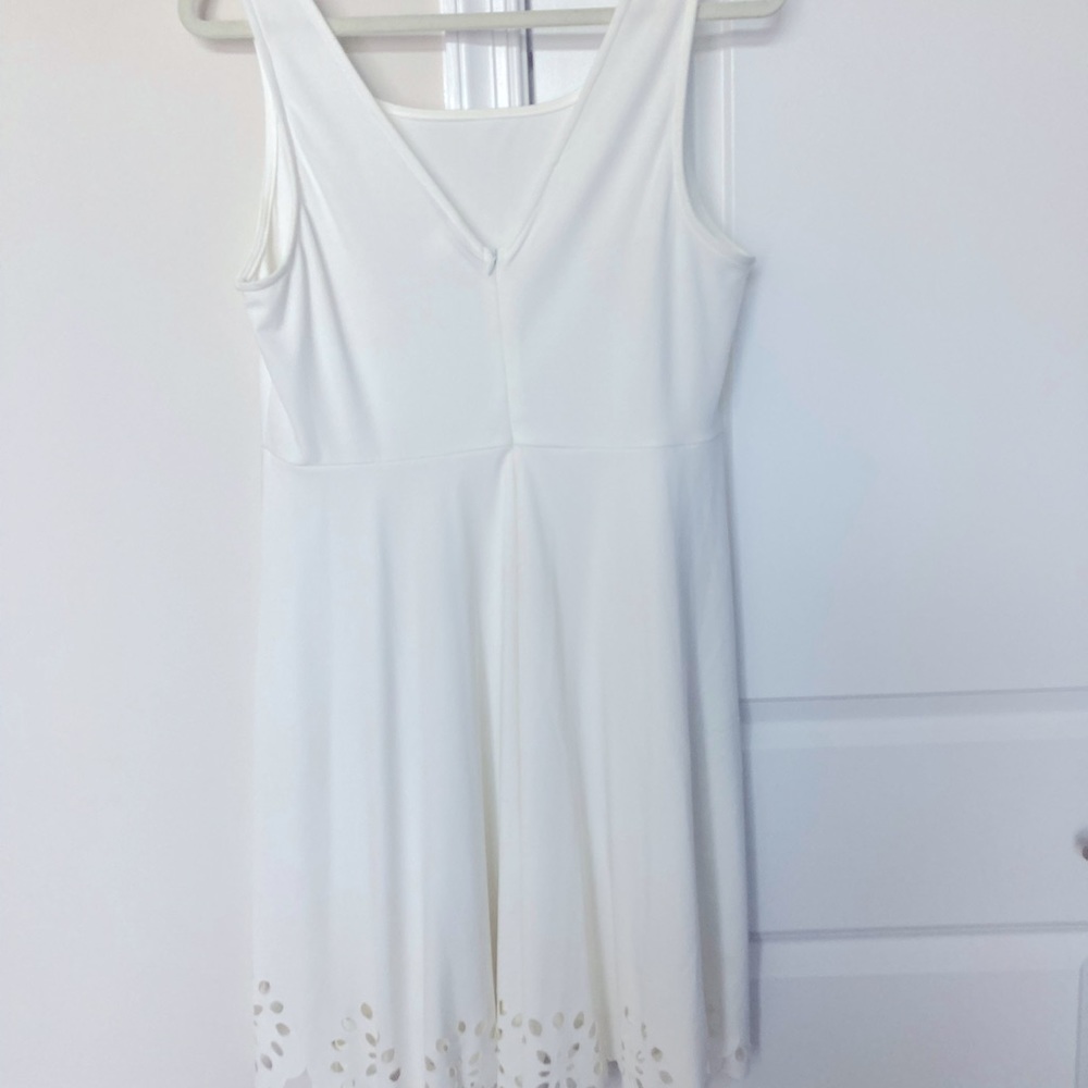 Dress white fit and flare